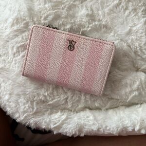 Victoria's Secret Pink and White Striped Wallet